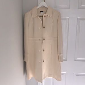 W16 J. Crew Classic Day Coat - Vintage White